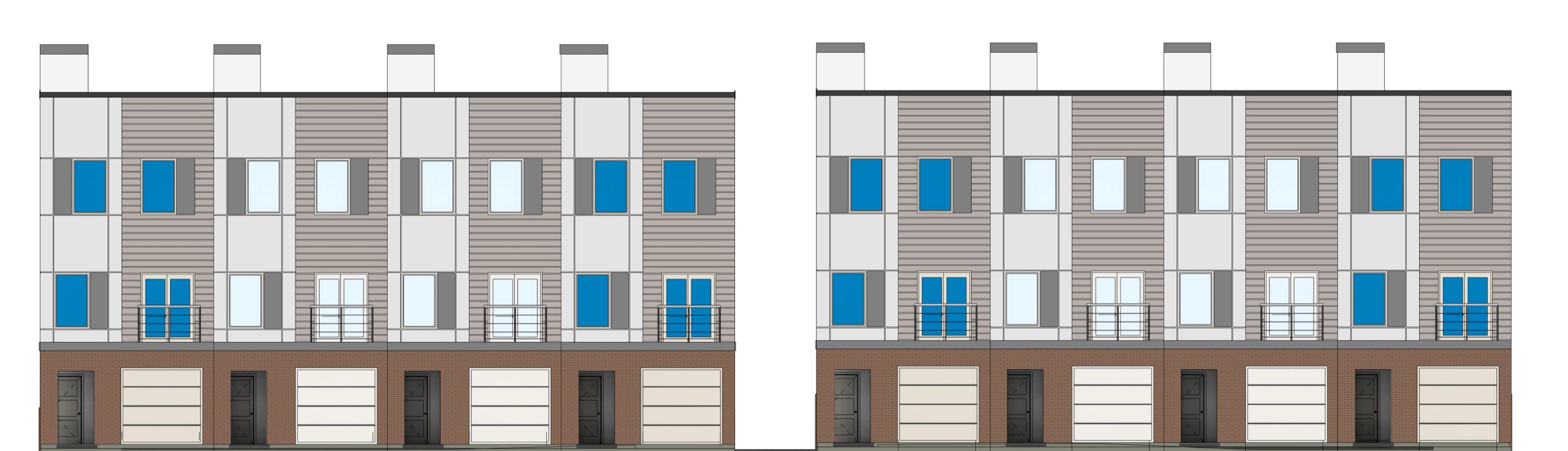 Architectural street elevation of 122 E. Hortter Street